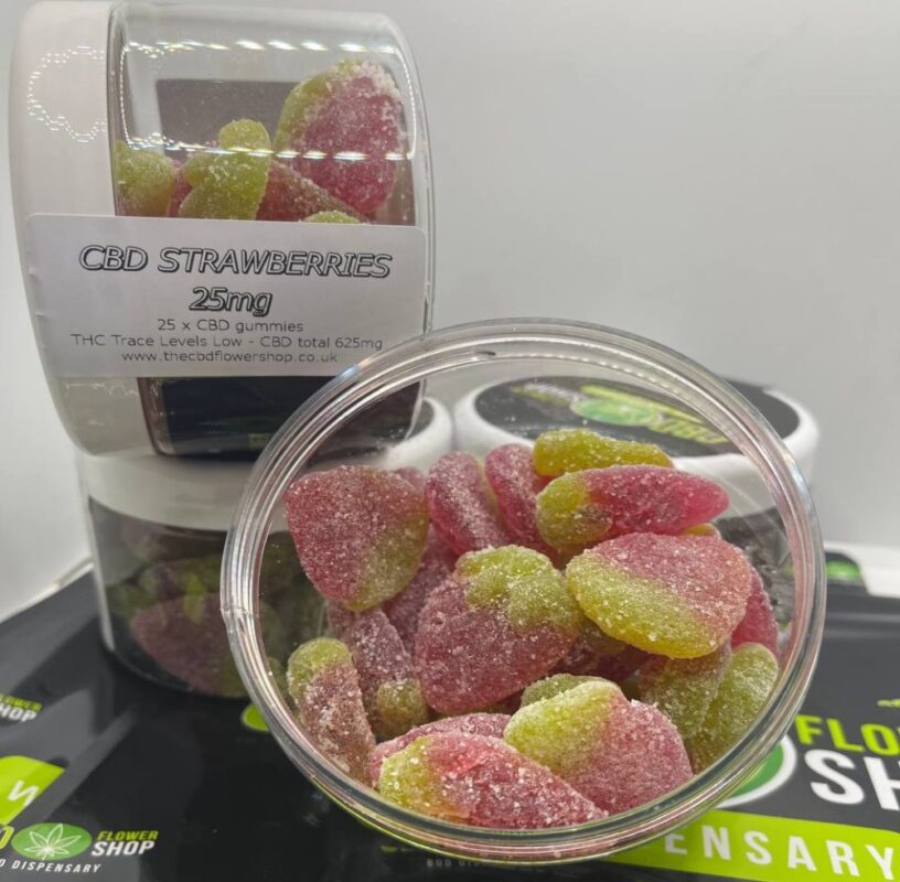 Strawberry CBD Gummies | 25mg CBD | The CBD Flower Shop